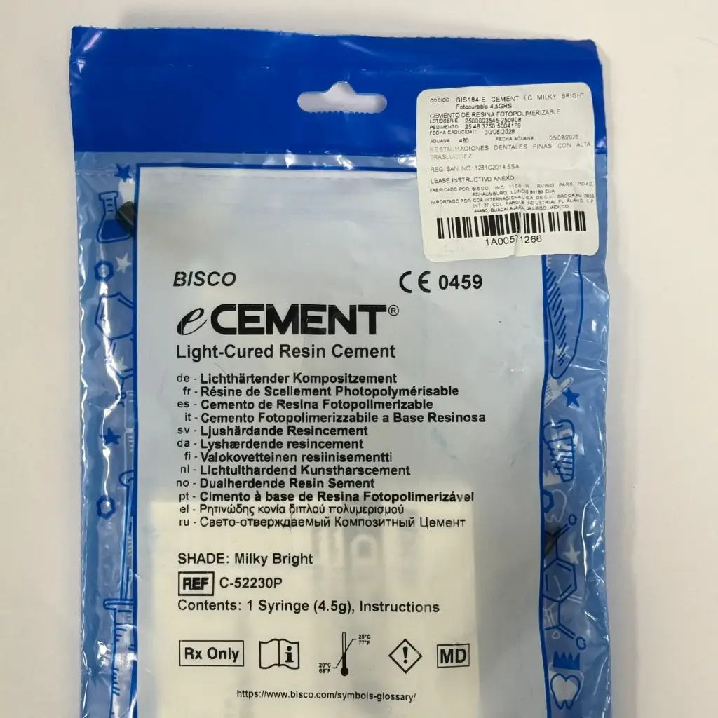 E CEMENT LC MILKY BRIGHT  Fotocurable 4.5GRS