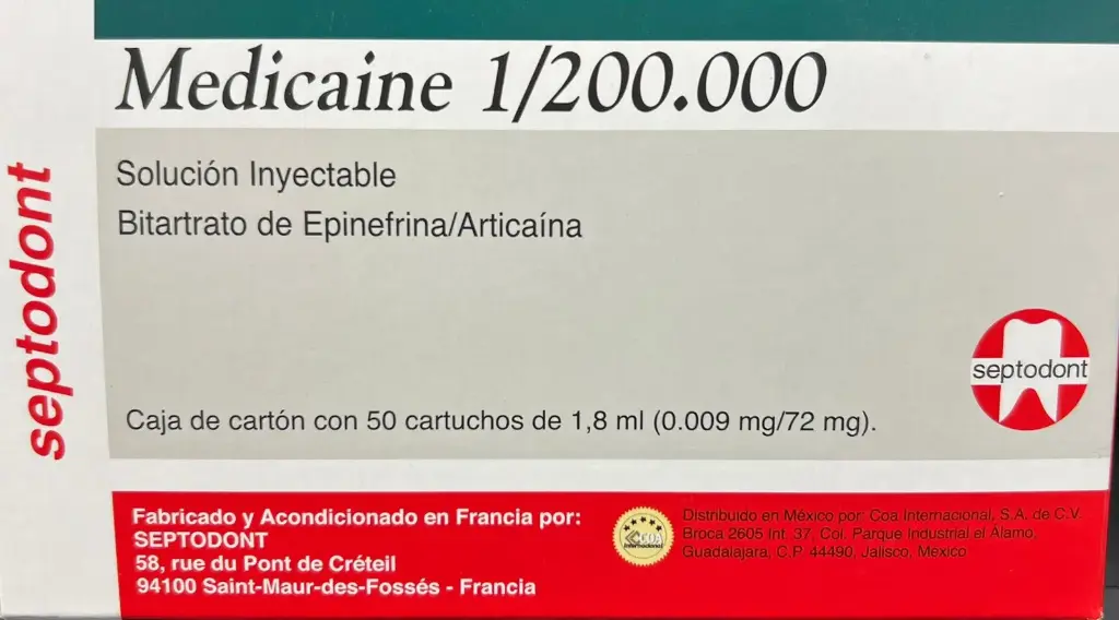 ANESTESIA MEDICAINE 1/200 Epinefrina / Articaina