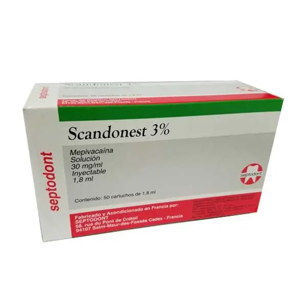 ANESTESIA SCANDONEST 3% S/VASO SVC Mepivacaina