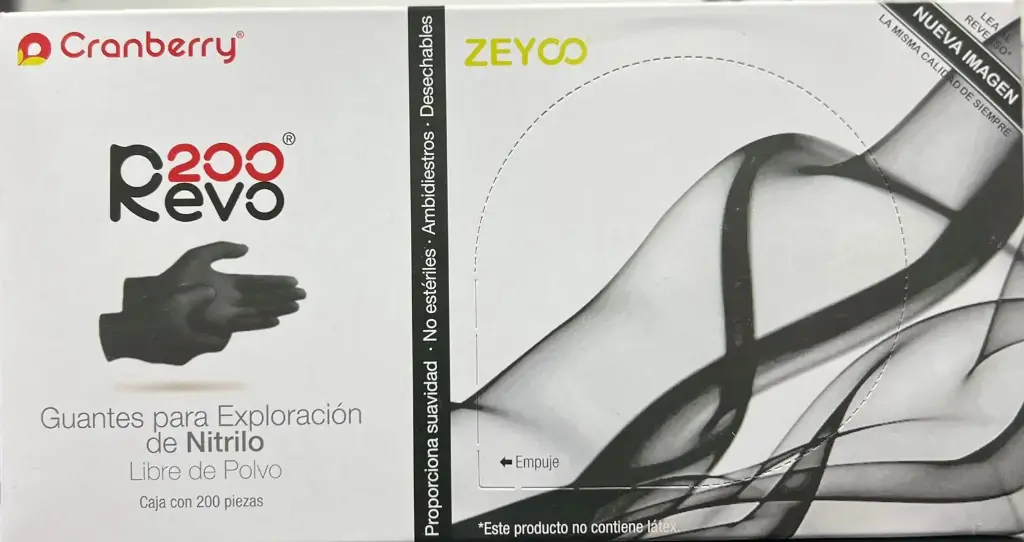 GUANTE NEGRO EXCH R20QN - NITRILO TEXT. S/POLVO CAJA C/200 PZAS