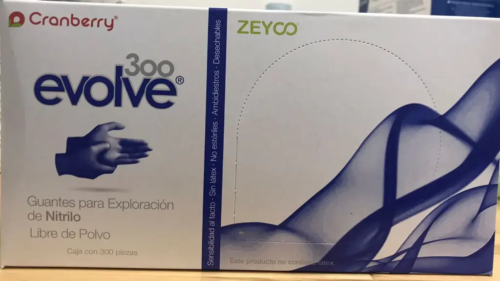 GUANTE AZUL COBALTO MED EVOLVE - NITRILO TEX. S/POLVO CAJA C/300 PZAS