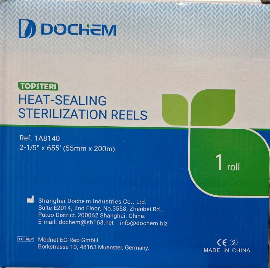 ROLLO BOLSA PARA ESTERILIZAR CHICA 2.17" 55.12mm x 200m