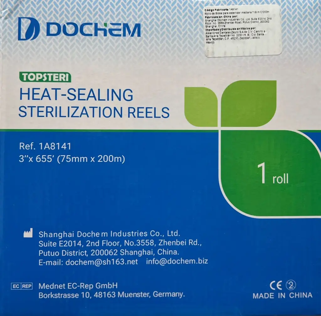 ROLLO BOLSA PARA ESTERILIZAR MEDIANA 3" 76.2mm x 200m