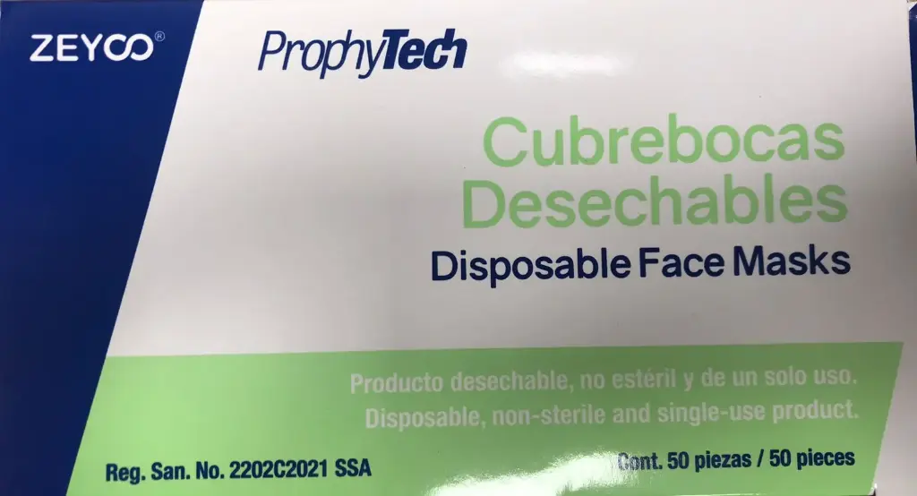 CUBRE BOCAS AZUL PROCEDURAL CAJA C/50 PZAS