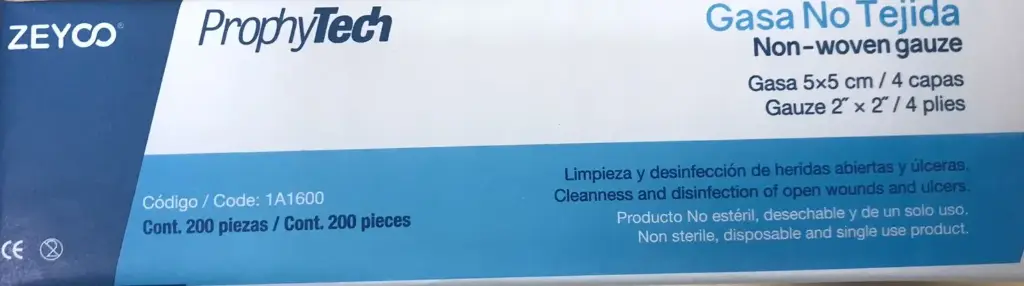 * GASA 2 X 2 PROPHY TECH 1 PAQ C/200 PZAS 30g/m2 