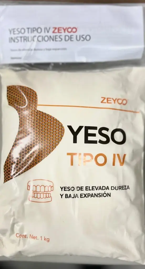 YESO DE PIEDRA TIPO IV ZEYCO BOLSA 1 KG NARANJA