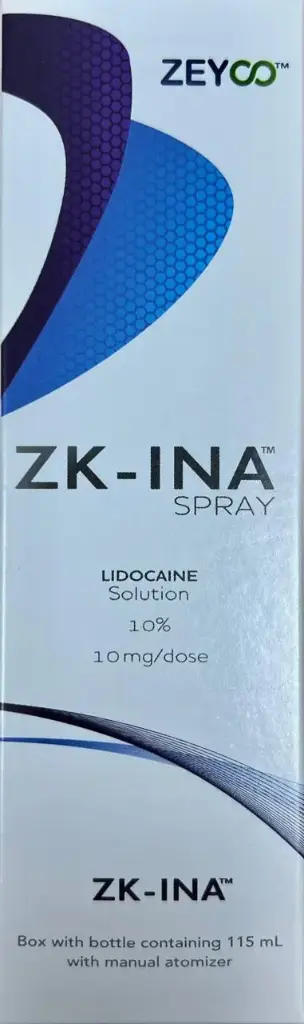 ZK-INA LIDOCAINA 10% SPRAY SIN SAVOR FRASCO 115ml ANESTESIA