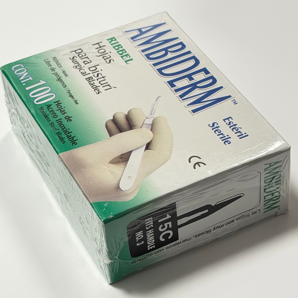 HOJA DE BISTURI #15C CAJA C/100PZ AMBIDERM 
