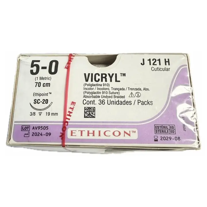 SUTURA VICRYL ETHICON 5-0 70CM X 2.0CM C/36