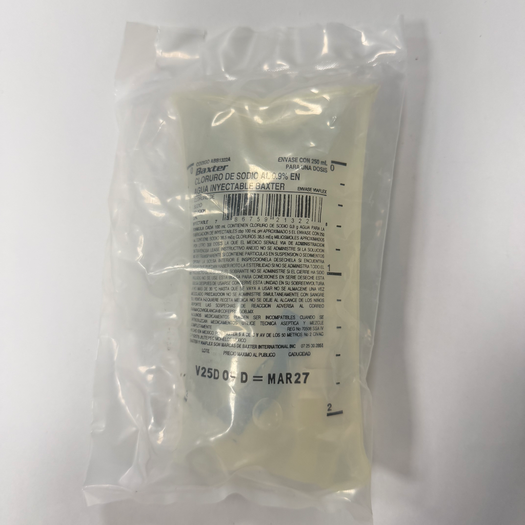 SOLUCION SALINA BAXTER CS 0.9% BOLSA C/ 250ML 