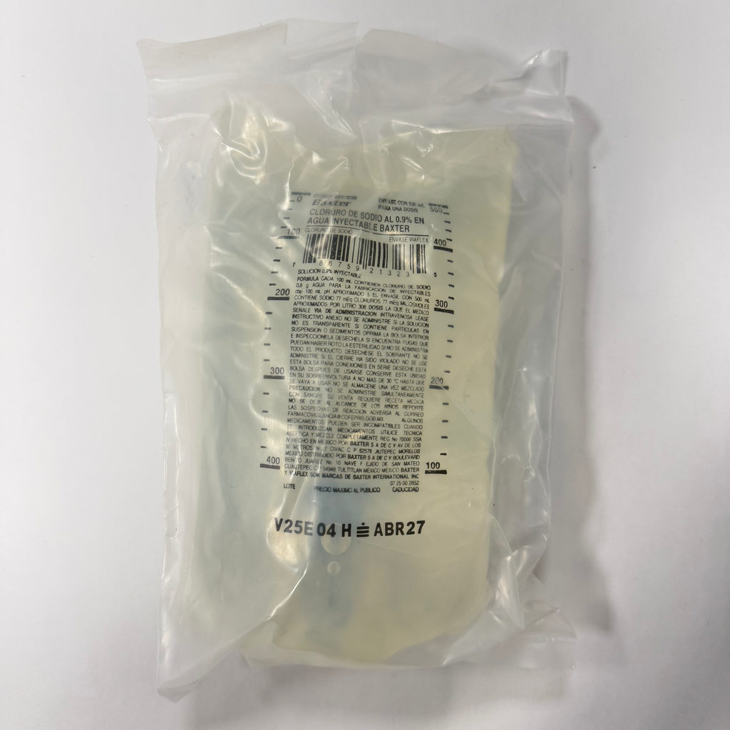 SOLUCION SALINA BAXTER CS 0.9% BOLSA C/ 500ML 