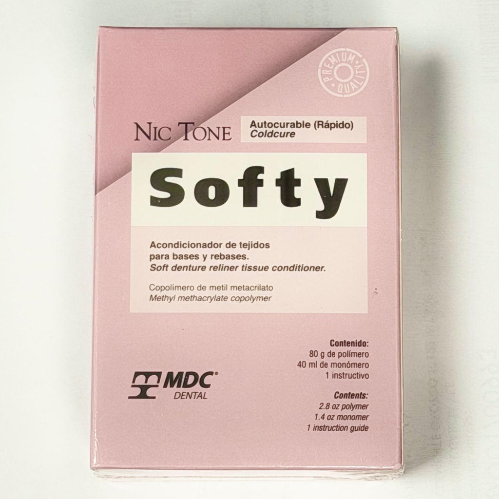 SOFTY ACONDICIONADOR DE TEJIDOS PARA BASES Y REBASES 80 GRS POLIMERO / 40 ML MONOMERO