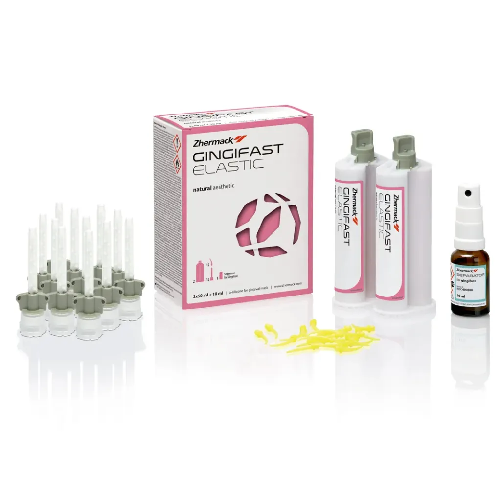 GINGIFAST ELASTIC C/2 CARTUCHOS 50ml + SEPARADOR 10ml + 12 PUNTAS