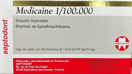 [SEP030] MEDICAINE 1/100 ANESTESIA Epinefrina / Articaina