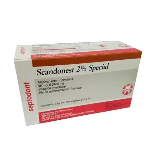 [SEP032] ANESTESIA SCANDONEST 2% C/VASO Mepivacaina - Epinefrina
