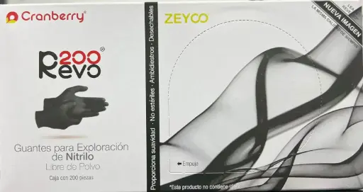 [CB-GNRBXSI] GUANTE NEGRO EXCH R20QN - NITRILO TEXT. S/POLVO CAJA C/200 PZAS