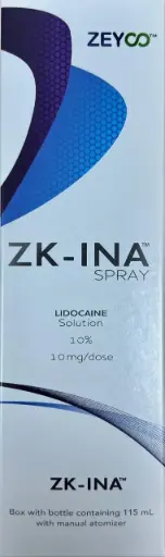[460] ANESTESIA ZK-INA LIDOCAINA 10% SPRAY SIN SABOR FRASCO 115ml 