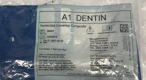 [36402] * (descontinuado, cod. nuevo, 36545) Resina Refill - Harmonize Kerr- Syringe - A1 DENTIN