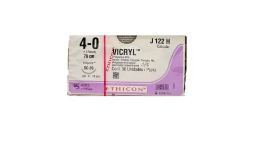 [J122H] SUTURA VICRYL ETHICON 4-0 70CM C/36 PZAS