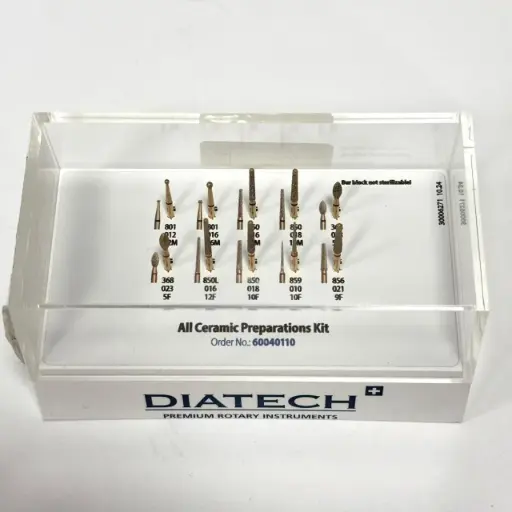 [DTC502] KIT DE FRESAS PREPARACION PARA RESTAURACIONES CERAMICAS DIATECH