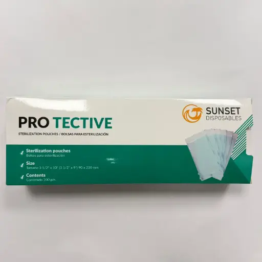 [14-0024] BOLSA PARA ESTERILIZAR SUNSET 3 1/2" x 10" (3 1/2" x 9") 90 x 230 mm C/200 