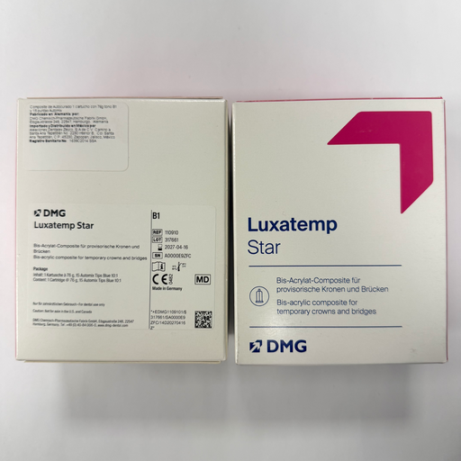 [DM-LXTB1] LUXATEMP STAR B1 - MAT. BISACRILICO 1X76GR +15 PUNTAS MEZCLADORAS